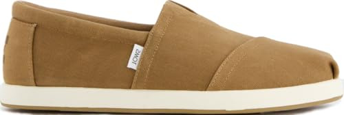 TOMS Alp FwdLoafer für Herren, flach, Toffee gewachstes Segeltuch aus recycelter Baumwolle, 43.5 EU