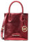 Michael Kors Mercer Umhängetasche aus Lackleder, extra-klein, (Crimson)., Purpur