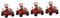 Ciieeo 4 Stück Kristall Kugel Autos Santa Schneekugel Retro-wohnkultur Schneekugeln Für Kinder Weihnachtsmusik Spielzeug Vintage Wohnkultur Auto-ornament Plastik Weihnachten Glaskugel Rot