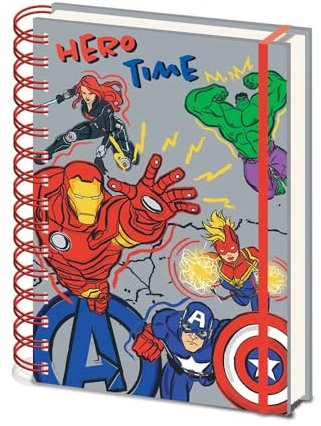 Marvel Pyramid International Avengers Hero Club Notizbuch, A5, Spiralbindung
