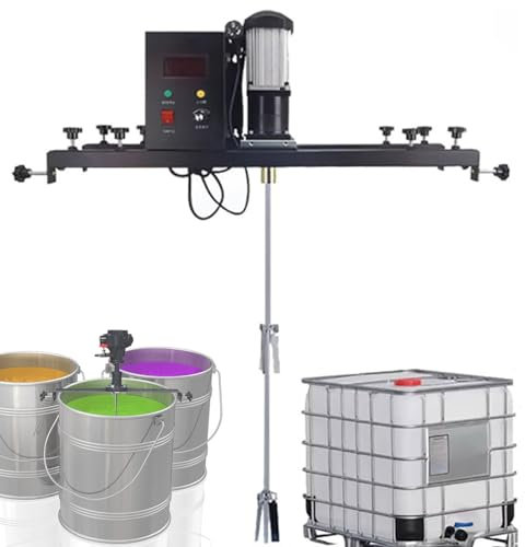 Mezclador de pintura comercial, máquina agitadora de pintura IBC, máquina mezcladora de tanque eléctrico de 980 W con soporte para colgar, equipo de mezcla de pintura para agitador disolvente