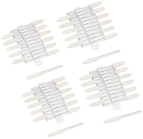 QUARKZMAN 3mm 4mm Wollfilz Montierte Spitzen Konisch Polierbits Fräser Polierscheiben mit 1/8 Schaft 48Stk
