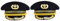 LIFKOME 2 Stk Hut mit großer Krempe Kostüm Yachtmütze marineblaue hüte für männer Admiral Hut Polizeihut Kapitänsmütze Rollenspiel Hut Eisenbahn Hut Mützen für Flugkapitäne Baumwolle Black