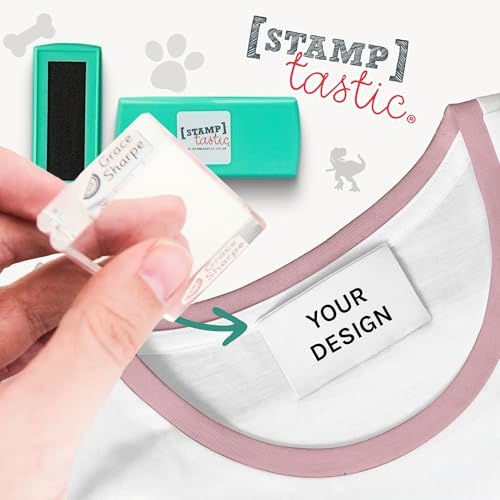 Stamptastic Name Stamp for Clothes Kids Basic Set | Name Stamp & Ink Pad