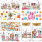 Acuiwer 6 Blätter DTF Transferaufkleber Transfer Aufkleber UV DTF Transfer Decals Tasse Wrap Transfer Sticker für Glasbecher Glas Tassen Dekor Pflanze Aufkleber (A-Cute)