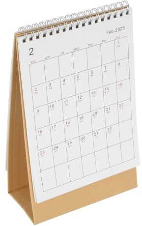 DIYEAH Tischkalender Klappbarer Monatskalender für Schreibtisch und Wand Kleiner Organizer mit Notizfunktion Leeres Planerheft für Jahres und Tagesplanung