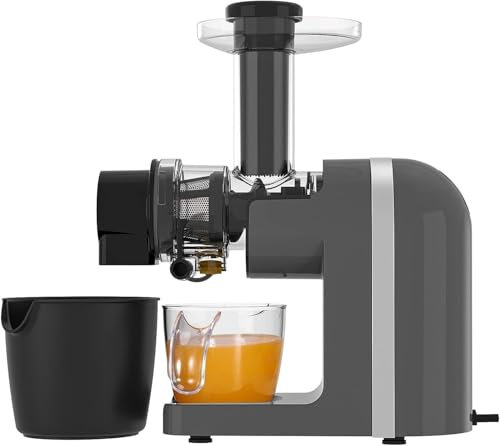 Slow Juicer mit 200W Motor, leise, Umkehrfunktion, schonende Saftpresse, langsame Rotation, einfache Reinigung, für Obst & Gemüse, hoher Nährstoffgehalt, BPA-frei, kompakt & effizient