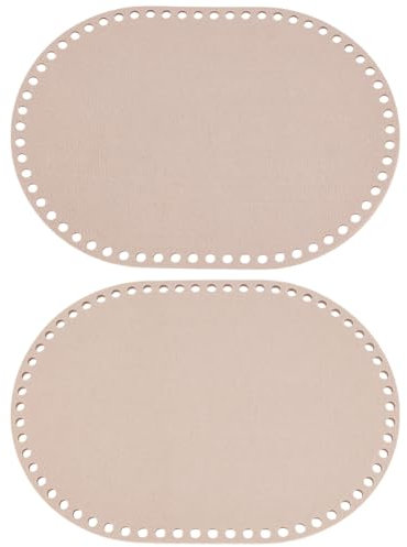 PH PandaHall 2pz Fondo per Borsa in Feltro Fondo per Cestino Uncinetto, Fondo per Borsa Ovale Base per Cestino all'Uncinetto per Maglia Filato Cestino Borsa Fai da Te Artigianato 35x25cm, Foro: 9mm
