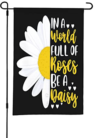 Bandiera Da Giardino In A World Full Be A Flower Bandiera Verticale Verticale Outdoor Bandiera Durevole Bandiera Da Balcone Per Esterni Feste Festival 30x45cm