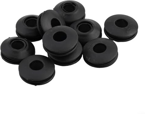 Zilimontt Runde Kunststoff-Ösen-Set für Solar-Pool-Abdeckungen, rostbeständig, schnelle Installation, blau, grün, schwarz, Optionen, 10/50 Stück (10 Stück schwarz)