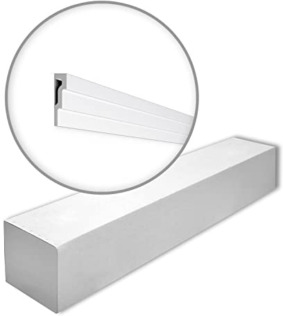 M1 NOMASTYL Deckenleisten - 10 Stk. (20 m) - 120 x 30 x 2000 mm - NOËL & MARQUET - eine Marke von NMC - Extrudiertes Polystyrol
