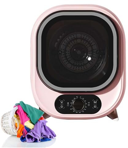 SHENJIA Compact Vented Tumble Dryer, 5KG Capacity, 450W Stainless Steel, Hot and Cold Wind, Silent Drying, Dual Temperature Control, Ideal for Apartments and Dorms