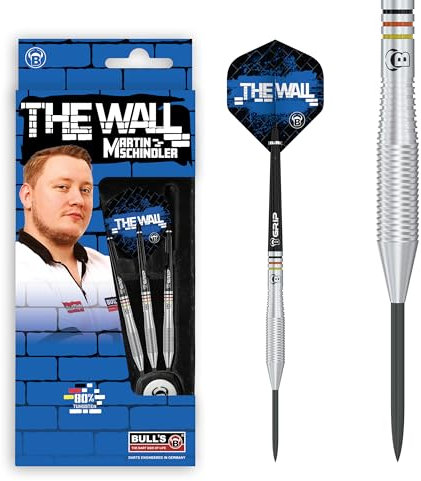 BULL'S Unisex – Erwachsene Martin Schindler Dart, Silber, 23g