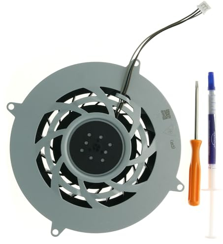 PS5 Slim Cooling Fan Replacement – 19-Blade Internal Quiet Cooler for PlayStation 5 Slim Console G12E12MS1AH-56J14, 11541GS-12M-WB-01