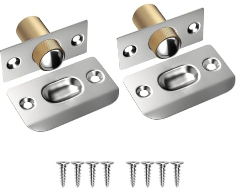2 Pcs Door Latches for Internal Catch Latch,Catches for Doors,Ball Balls for Roller Pantry Adjustable Invisible,Spring Bearing Hardware for Cupboard Closure Closet Top of Door