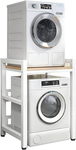 Stacking Kit for Front Load Washer & Dryer - Adjustable Portable Rack- Over Washer Storage Unit for Efficient Laundry Organization