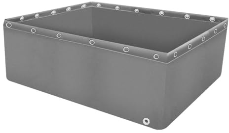 Piscine pliable et bassin à poissons – 6 x 4 x 1,5 m – Réservoir hors sol pour arrosage aquatique Bing et aquariums – Portable et facile à installer