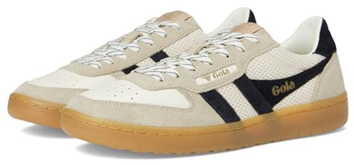 Gola Women's Hawk '83 Sneaker, Off White/Bone/Deep Red/Gum, 3 UK