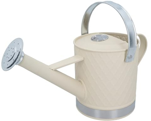 3L Watering Can Cream Rose Steel Metal Water Greenhouse Garden Plants Home