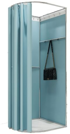 Mobile Umkleidekabine Umkleidekabine Compatible with Bekleidungsgeschäfte tragbare Umkleidekabine geeignet with die Garderobe von Büro- und Schlafsälen(Blue A,80x80x200cm)
