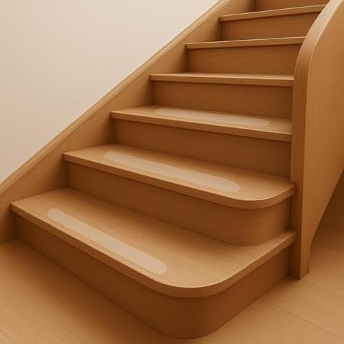philoura Antirutschstreifen für Treppen [16 Stück] [5 x 65cm] Selbstklebende & Transparente Anti Rutsch Streifen Wasserfeste Rutschschutz