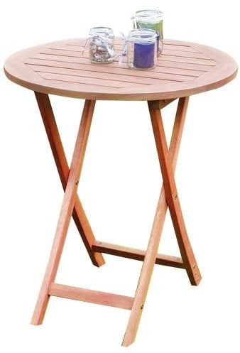 MERXX Garten-Klapptisch,rund aus Massivholz Ø 80 cm
