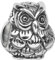 MATERIA 925 Silber Beads Eule antik Element - European Beads Silber Eulen Anhänger #1597