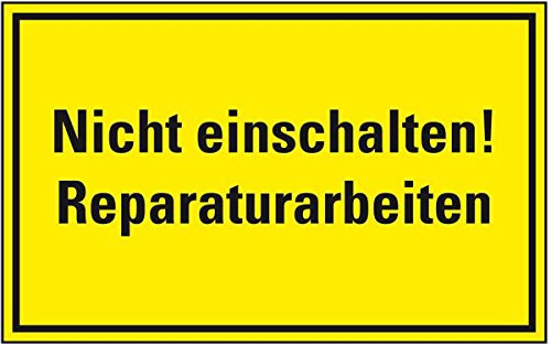 LEMAX® Warnschild Nicht einschalten! Reparaturarbeiten, Magnetfolie, 300x200mm