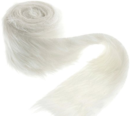 Groves Faux Fur Trim: 2m x 80mm: White