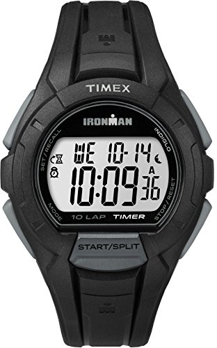 Timex Men's Ironman Triathlon Essential 10 40mm Watch – Black Case Black Resin Strap