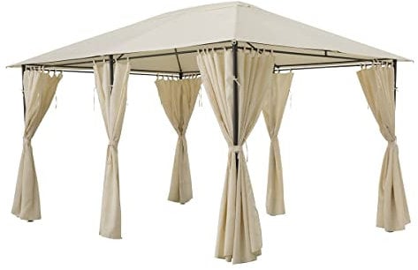 Hespéride - Vorhänge für gartenlaube Santorini Ecru 4x3m aus Polyester