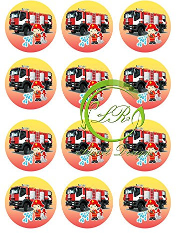 Feuerwehr 12 Muffinaufleger, Tortenaufleger,Geburtstag,