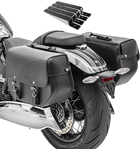 Satteltaschen 2x15l und Anbausatz Paar für Honda CA 125 Rebel, Rebel CMX 500, Shadow 750 Spirit/VT Black Spirit, Shadow VT 125/600/ 750 C, 1100 C2/ C3 Aero, VF 750 C Magna
