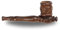 Weedness Holz-Pfeife in Braun 10 cm aus Ebenholz handgeschnitzt - Tabak Pfeife Pfeifchen Smoking Pipe Rauchen