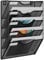 EasyPAG 5 Fächer Metall A4 Zeitschriftenhalter Wand Zeitschriften Wandhalter Aktenablage Dokumentenhalter Hängend Magazin Organizer Flyerhalter Prospektspender,Schwarz
