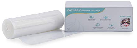 PastryGear Easy-Grip 16-Inch Thick Disposable Pastry/Piping Bags with Dispenser (Roll of 100 Pcs)