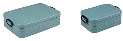 Mepal | Take a Break Duo Pack | Brotdose To Go | Lunchboxen für 2 bis 4 Sandwiches oder 4 bis 8 Brotscheiben | ideal für Meal Prep | Essenbox mit Unterteilung | Nordic green