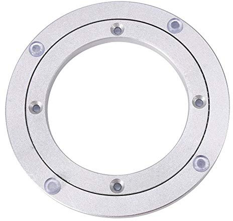Heavy Duty Aluminium Alloy Rotating Bearing Lazy Susan Turntable Round Dining Table Smooth Swivel Plate(6 inch)