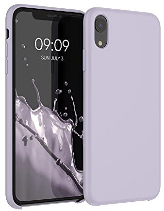 kwmobile Hülle kompatibel mit Apple iPhone XR Hülle - Silikon Handy Case - Handyhülle weiche Oberfläche - kabelloses Laden - Purple Cloud