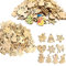 ToBeIT 200pcs mini Holzdeko Weihnachtsdeko Mini Schneeflocken weihnachtsmann Holzscheiben Streudeko für DIY Basteln Weihnachten (natur1)