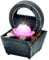 Arti Casa Fontana da tavolo Lotus Flower - Acqua interna con luce LED - Effetto positivo - Fontana interna con set di ciottoli - 11,5 x 17 cm (77045)