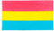 Bandiere di PHENO FLAGS - bandiera Pansessuale, resistente alle intemperie con 2 occhielli in metallo - bandiera colorata della pansessualità 90 x 150 cm, tricolore