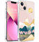 Unov Hülle Kompatibel mit iPhone 13 Hülle klar Transparent Schlanke Schutzhülle Weich TPU Stoßstange Geprägtes das Muster Stoßdämpfung 6.1 Zoll (Sierra Berge)