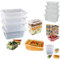 BBP Express 10 x Plastic Food Storage Containers with Lids Meal Prep BPA Free Reusable Boxes (1000ml - Extra Large)