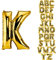 DekoRex Folienballon Gold 82cm Luftballon Geburtstag Hochzeit Deko (Buchstabe K)