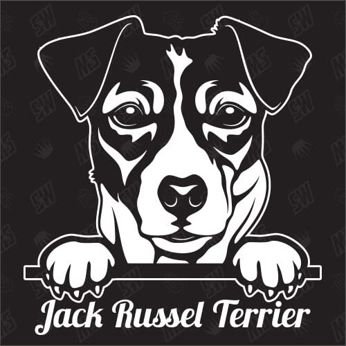 Jack Russel Terrier Version 1 - Sticker, Hundeaufkleber, Autoaufkleber, Hund, Auto, Hunderassen, Aufkleber, Mischling, Mix, Tiere, Haustier (AUCH MIT Wunschname MÖGLICH)