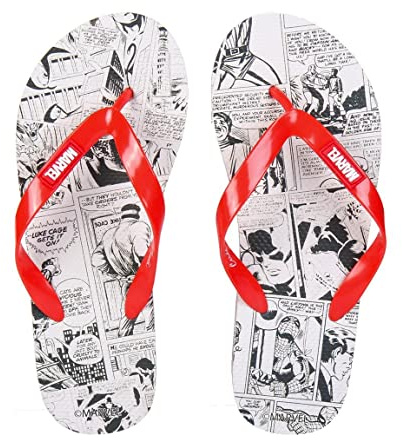 CERDÁ LIFE'S LITTLE MOMENTS - Zehentrenner Herren mit hochwertigen Sohlen und Motiven von Marvel Bedruckt | Sandalen Sommer für die ganze Familie mit EVA Sohle - Offizielle Lizenz Marvel