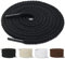 Stepace 2 Paires Lacets Ronds pour Baskets, Largeur 5 mm - 7 mm, Corde de Coton épais Lacets de Chaussures Noir 140 cm - 5 mm
