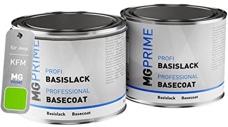 MG PRIME Vernice per auto Kit barattolo pronto all’uso per Jeep KFM Gecko Vernice di fondo + vernice di base 1,0 litri 1000ml