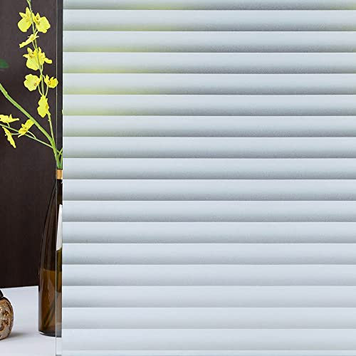 Hoonng Fensterfolie Streifen Blickdicht Selbsthaftend Sichtschutz, Jalousie 90x200cm